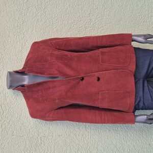 Present Co. Ladies Pure Cotton Corduroy Fabric (2) Button Blazer *Chest Pocket*